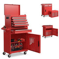 Gray 5-Drawer Rolling Tool Chest with Lockable Wheels I4535