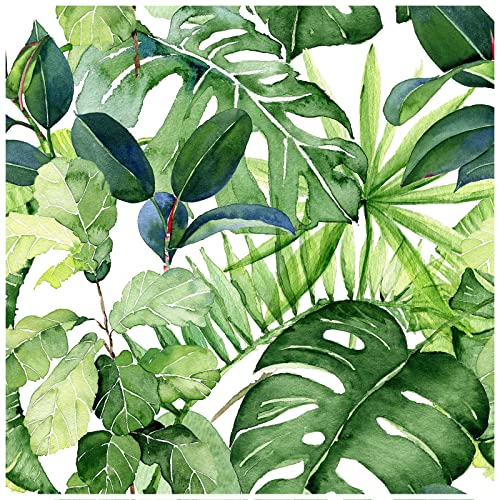 Tropical Peel and Stick Wallpaper Palm Leaves Removable 17.7in x 118in P170