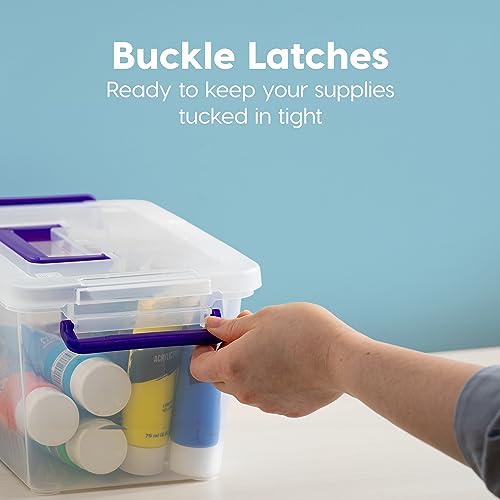 6 Pack Clear Plastic Storage Bins with Lids F21200