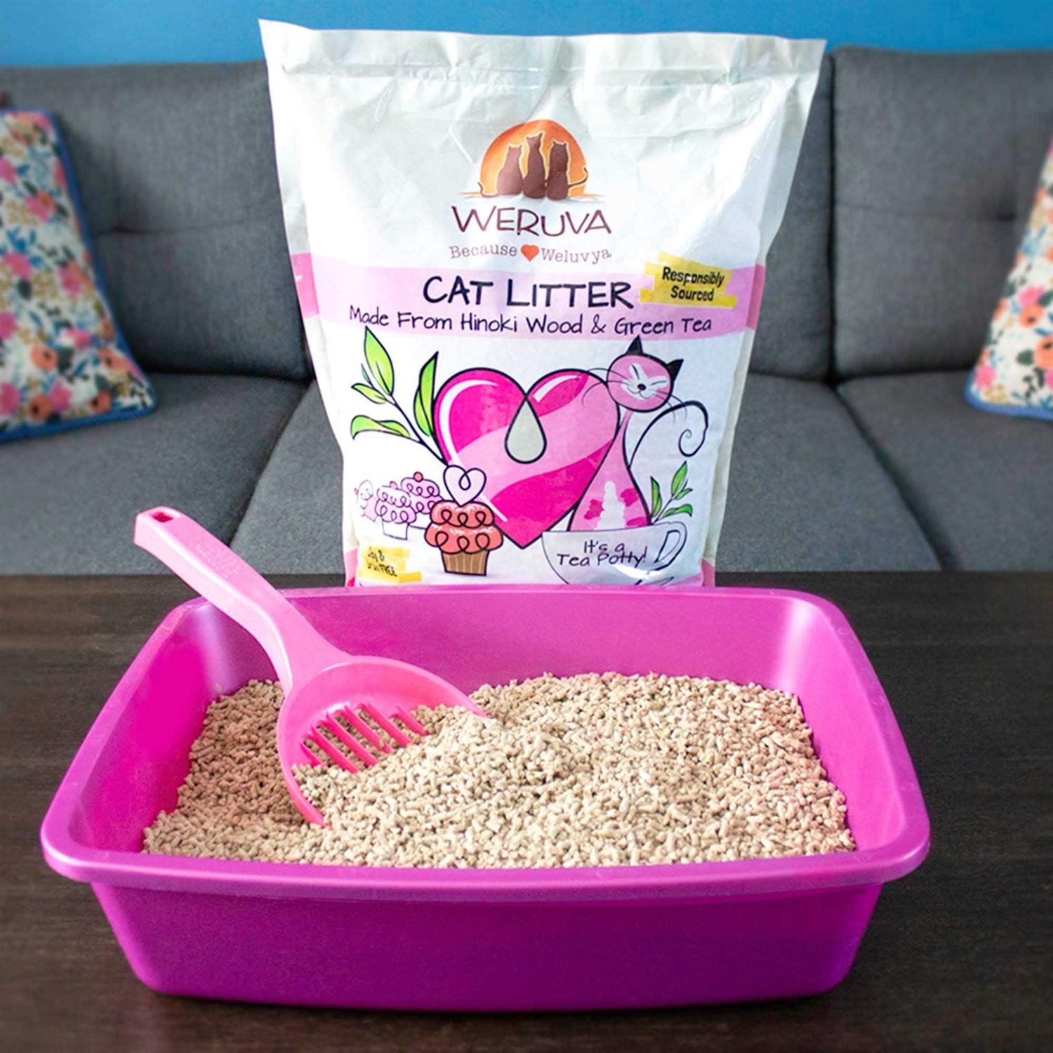 Green Tea Hinoki Wood Cat Litter H82550