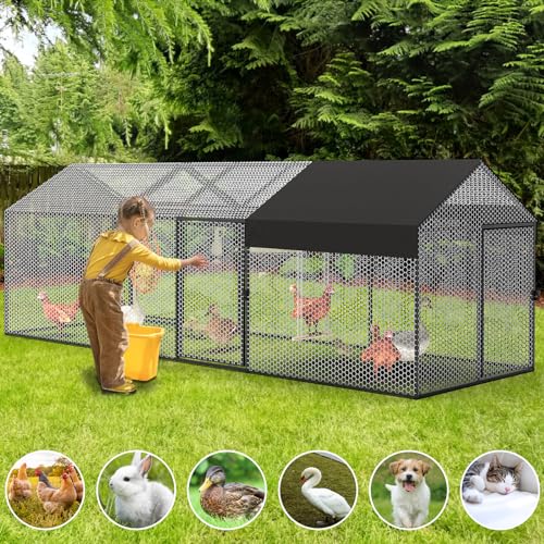 Large Chicken Run with Cover for Yard A127