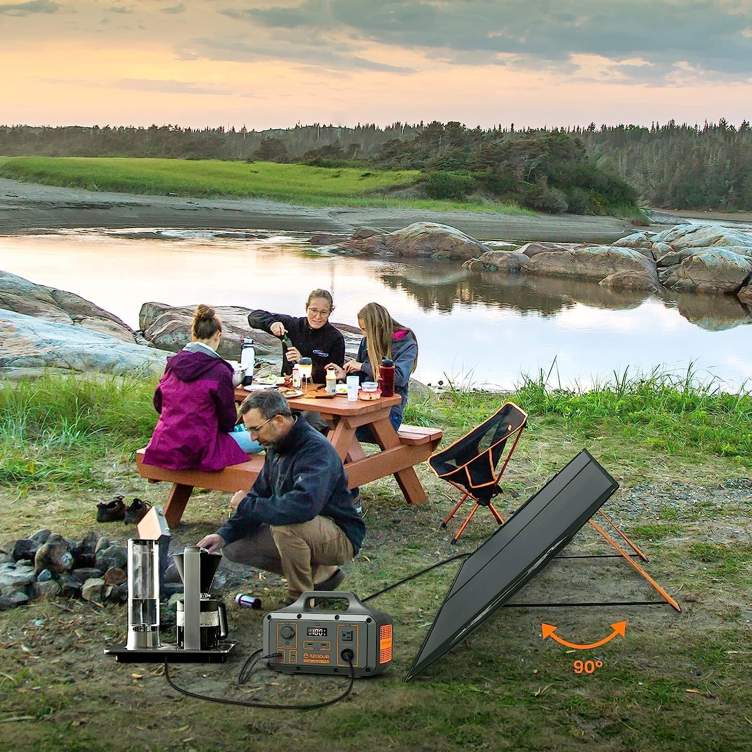 100W Foldable Solar Panel with DC Port J629339