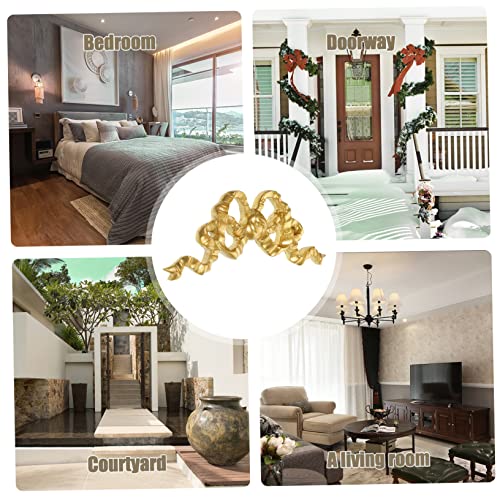 Golden Resin Bow Wall Decor J88971