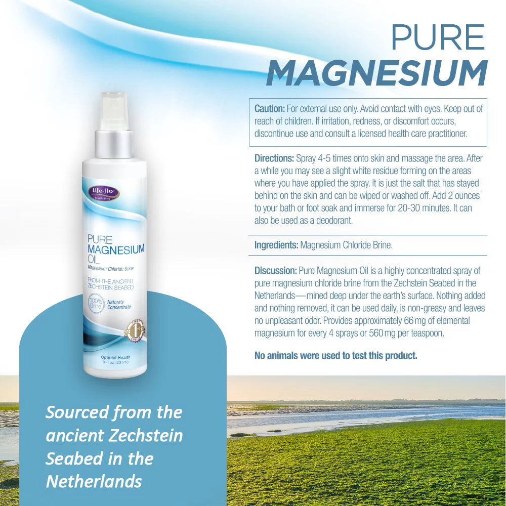 Pure Magnesium Oil 8 Ounce 2-Pack F452