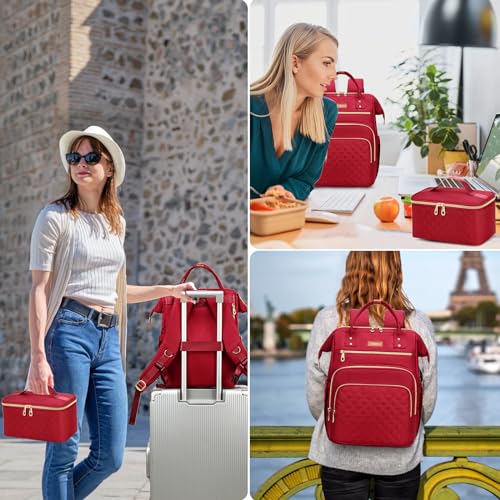 Grey 15.6 inch Laptop Backpack with Insulated Cooler Lunch Bag N318