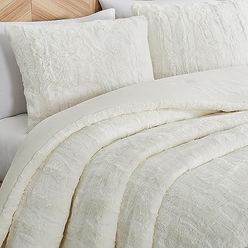 Full-Queen 3-Piece Faux Fur Comforter Set K405
