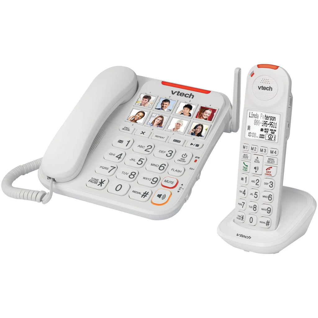 Amplified Corded/Cordless Answering System with Big Buttons & Display L366