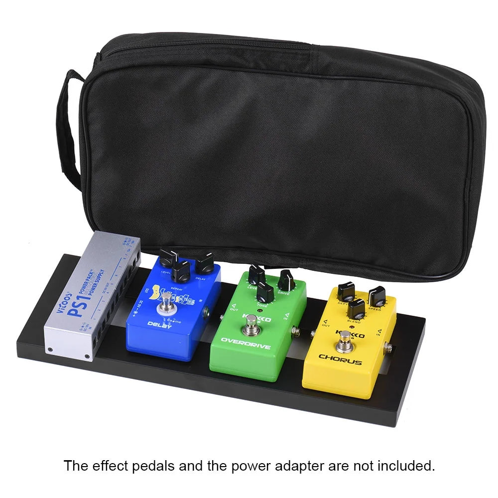 Mini Aluminum Alloy Guitar Pedal Board with Carrying Bag T107130