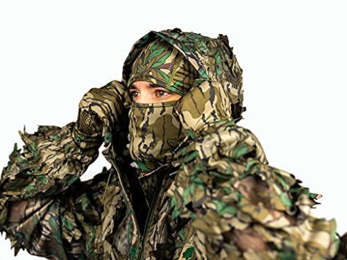 Camouflage Leafy Hunting Jacket with Hood R1093