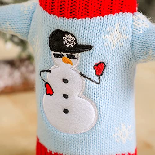 4 Pack Knitted Christmas Wine Bottle Covers S1965