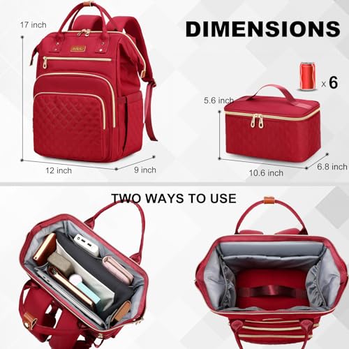 Grey 15.6 inch Laptop Backpack with Insulated Cooler Lunch Bag N318