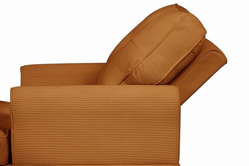 Green Corduroy Upholstered Chaise Lounge Sleeper Sofa Bed Chair X836