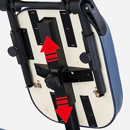 Blue Aluminum Folding Portable Massage Chair with Wheeled Carrying Case B538
