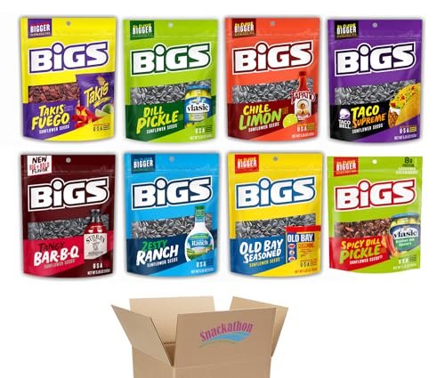 8 Flavors Sunflower Seeds Variety Pack, 5.35 Ounce (Pack of 8) F270222