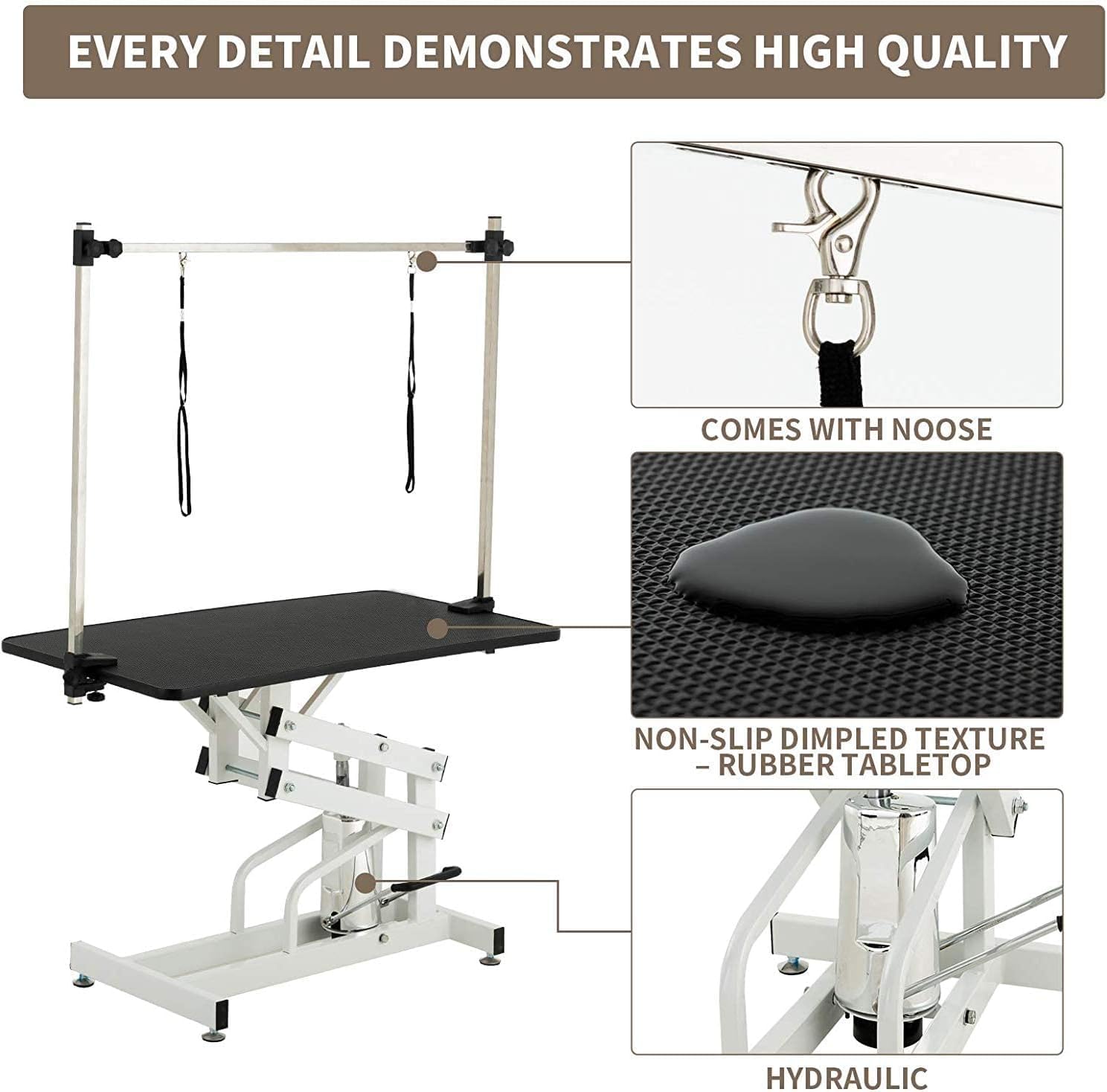 Hydraulic Dog Grooming Table, Heavy Duty, 43''/Black G43924