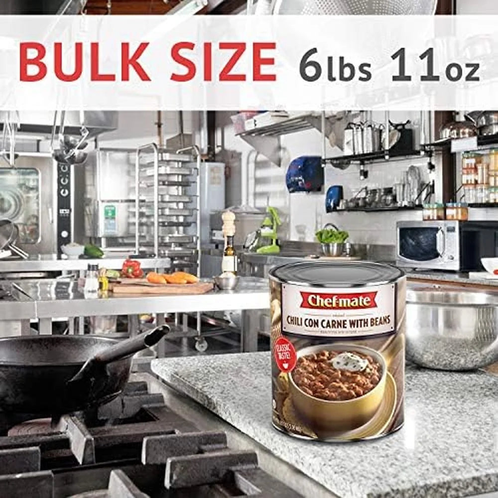Canned Beef Chili, 6 lb 11 oz (Pack of 6) C22369