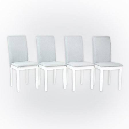 White Solid Wood Dining Chair Set of 4 C600