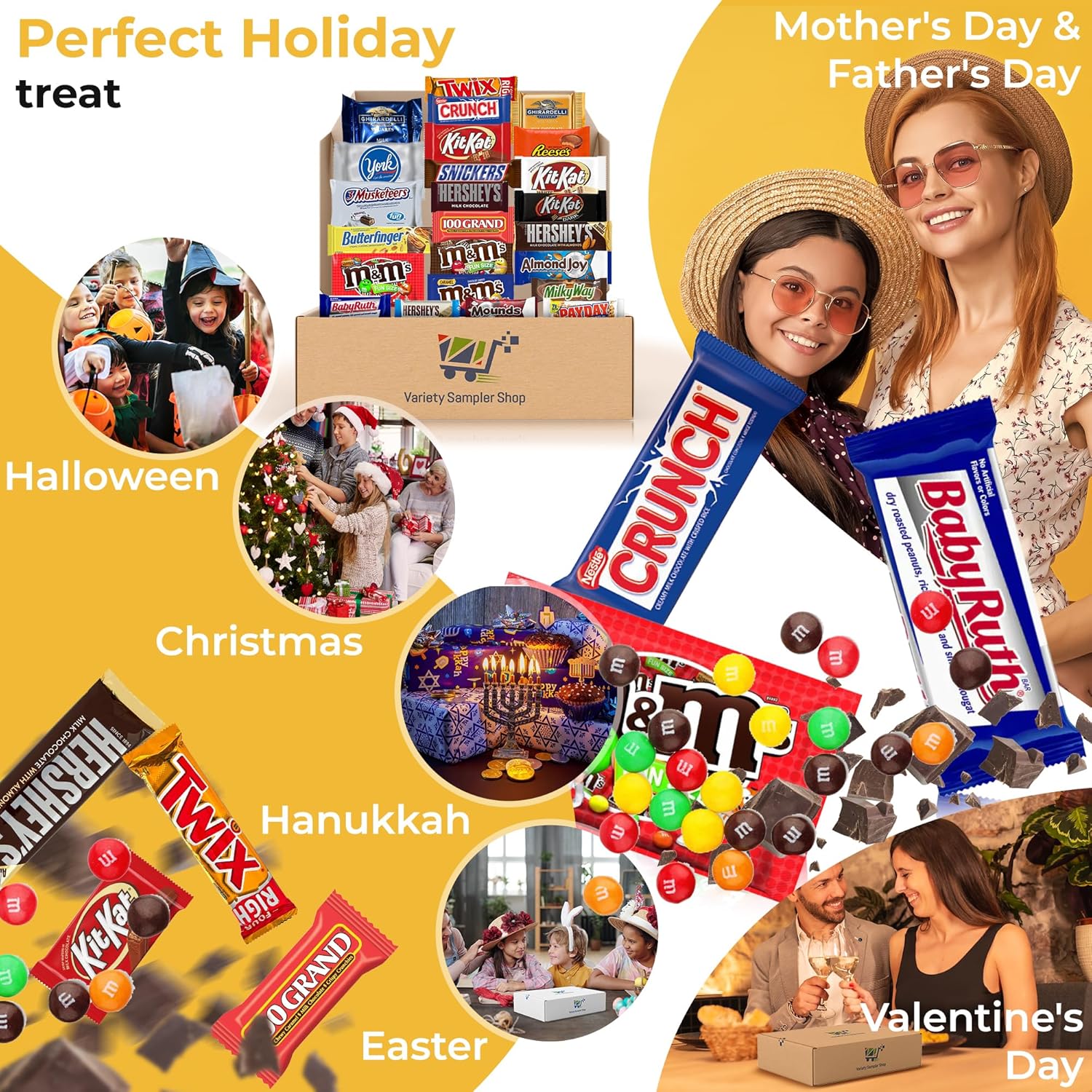 50 Fun Size Chocolate Candy Variety Pack D729