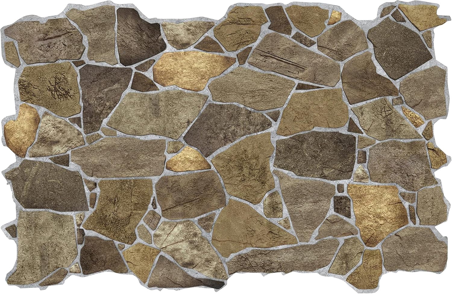 Brown Faux Stone PVC 3D Wall Panel, 3.2 ft X 2.1 ft F850