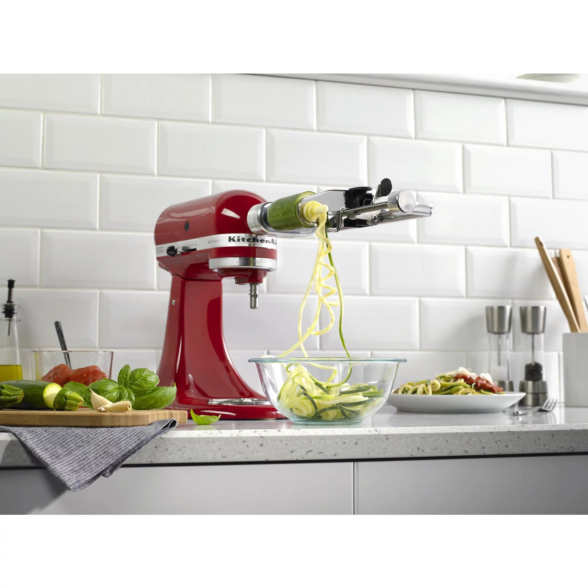 Silver Spiralizer Attachment with Peel, Core and Slice P206701