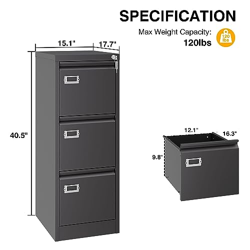 4 Drawer Metal File Cabinet with Lock C95936
