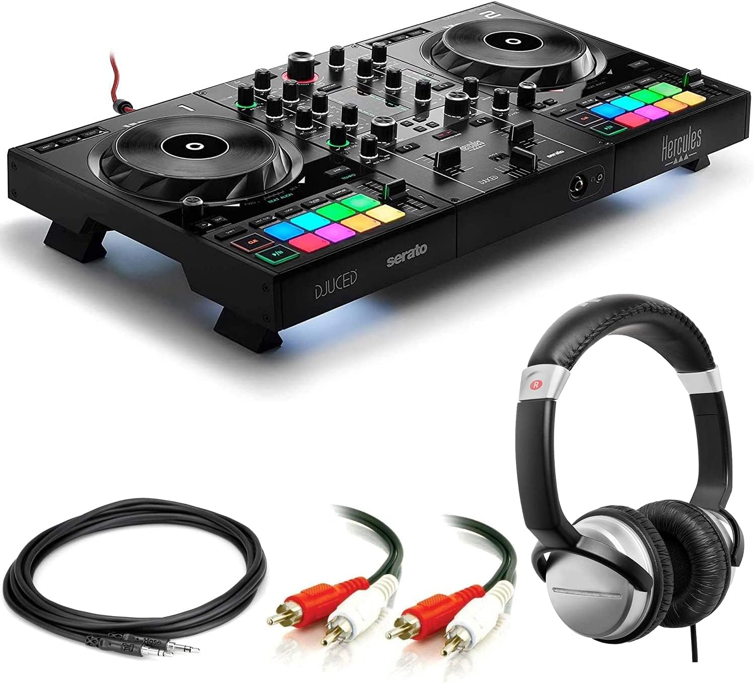 DJ Controller with DJ Headphones and Audio Cable M387