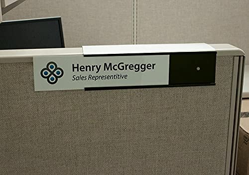 Black 8" x 2" Aluminum Nameplate Holder F856