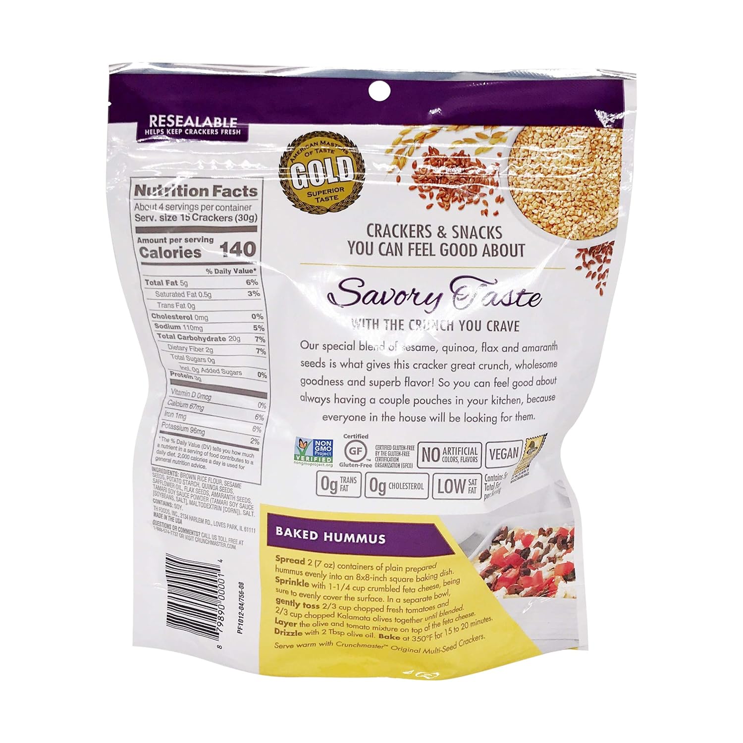Multi-Seed Crackers, 4.5oz (Pack of 12) G30408