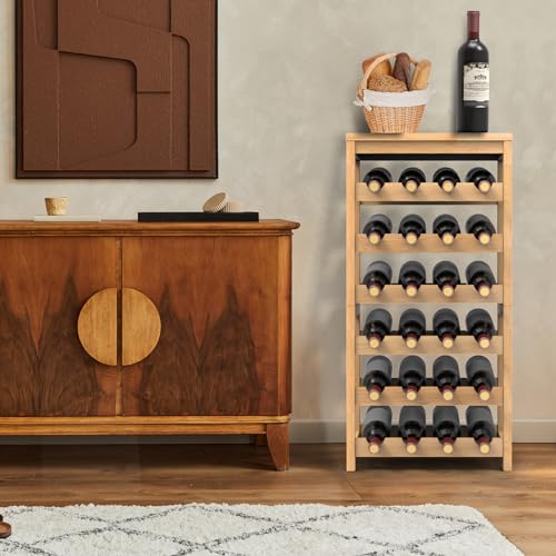12 Bottles 3 Tier Bamboo Wine Rack C404576