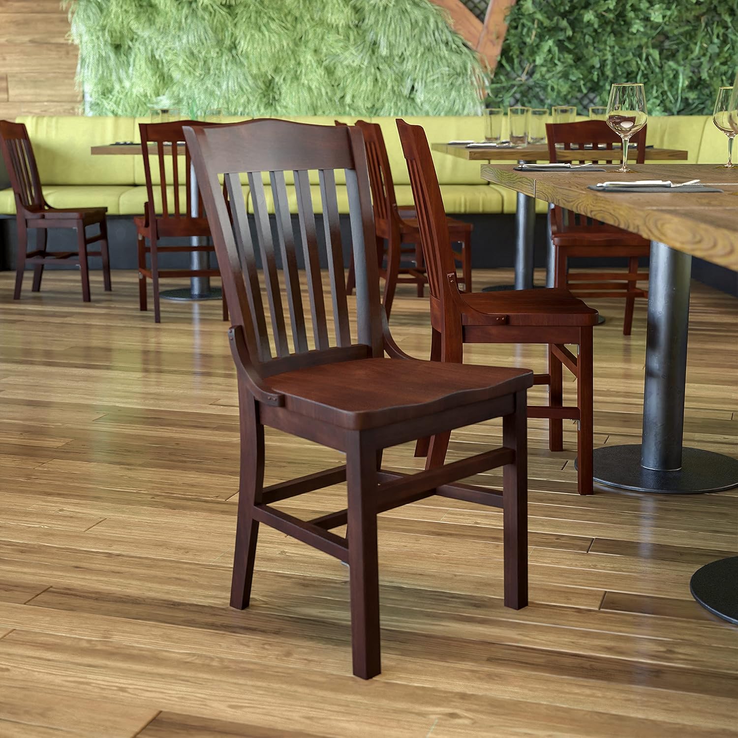 Walnut Wood Chair D2758