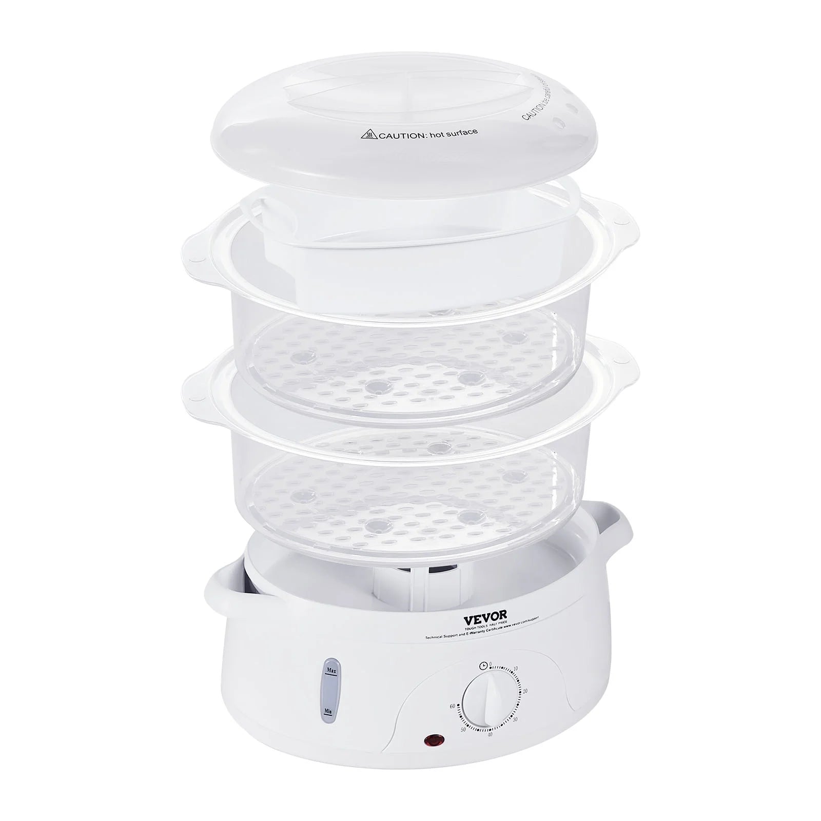 7.4Qt Electric Food Steamer 2-Tier 800W F7464