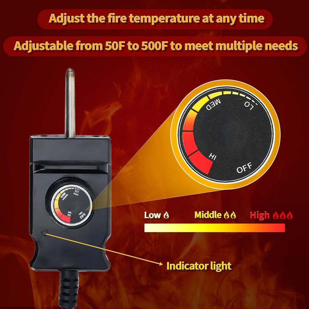 1500 Watt Heating Element with Adjustable Thermostat Cord Controller X55811