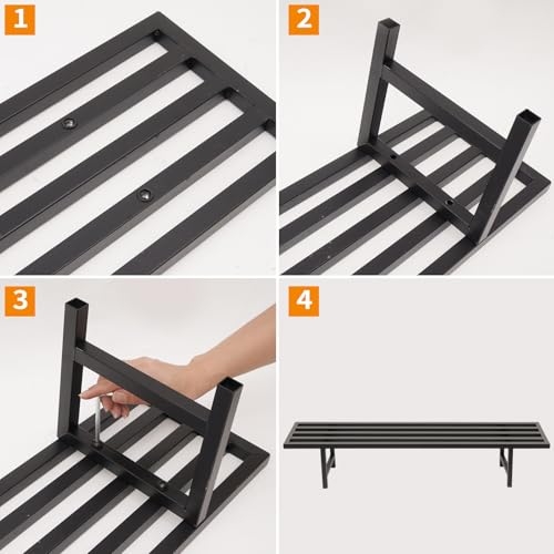 Metal Plant Stand, 45.4" L x 8.66" W x 7.9" H, 220 LB Capacity U2665