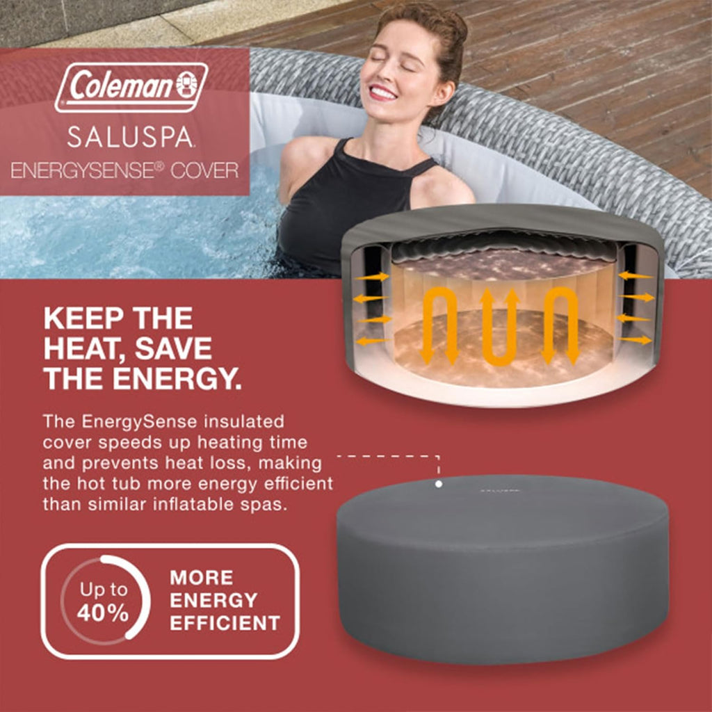 Inflatable Hot Tub with Seat and Headrest Pillows L79570