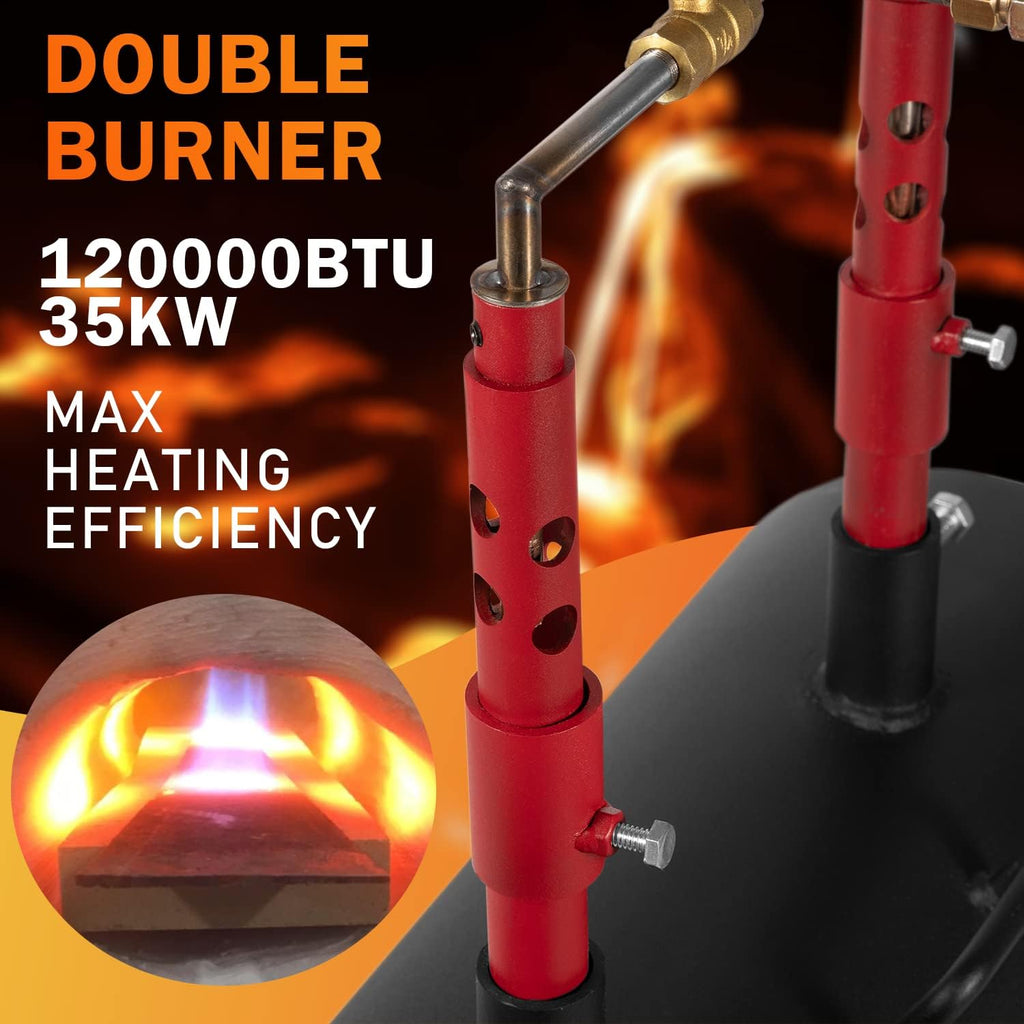 Double Burner Portable Propane Forge 19" x 6.75 x 3.5" T19545