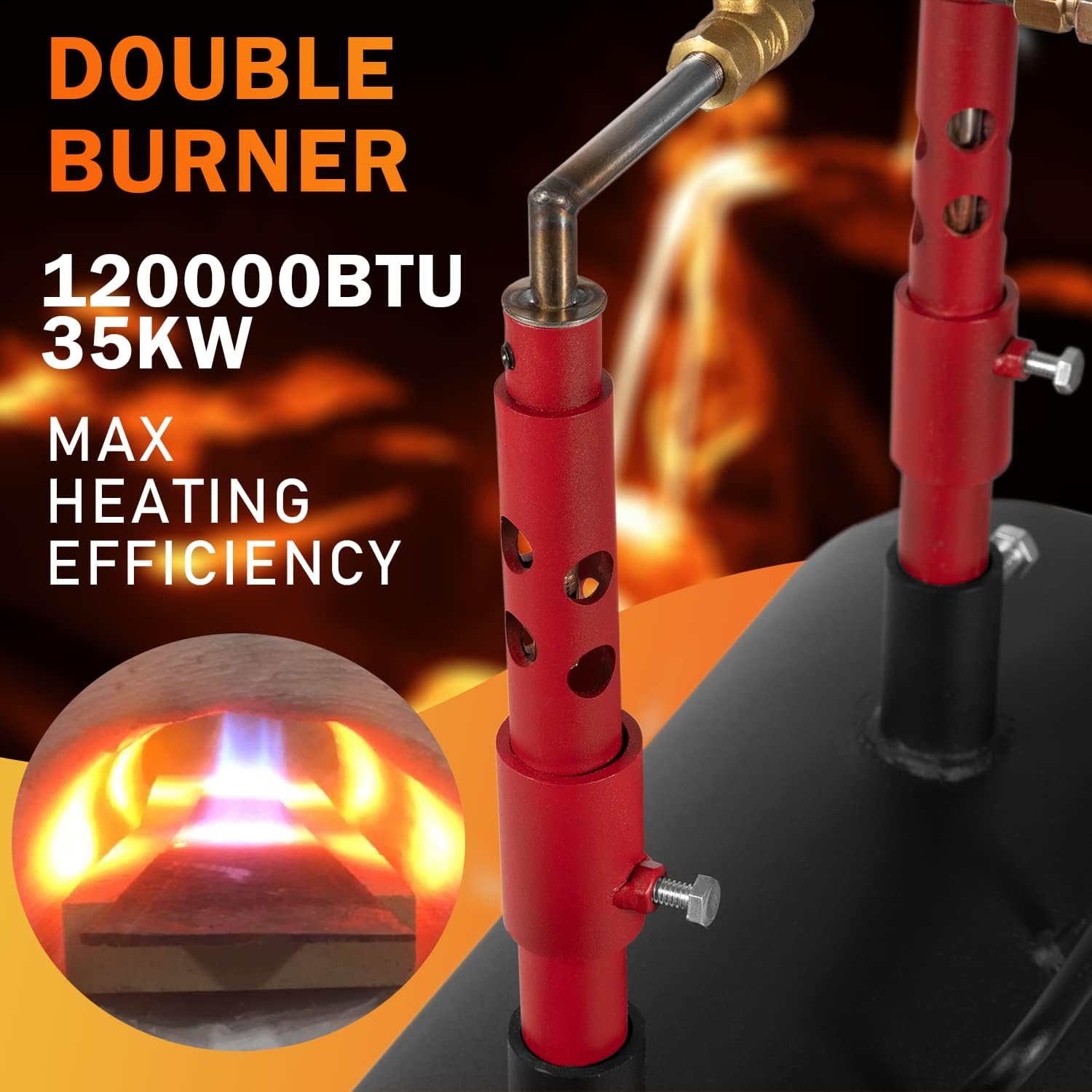 Double Burner Portable Propane Forge 19" x 6.75 x 3.5" T19545