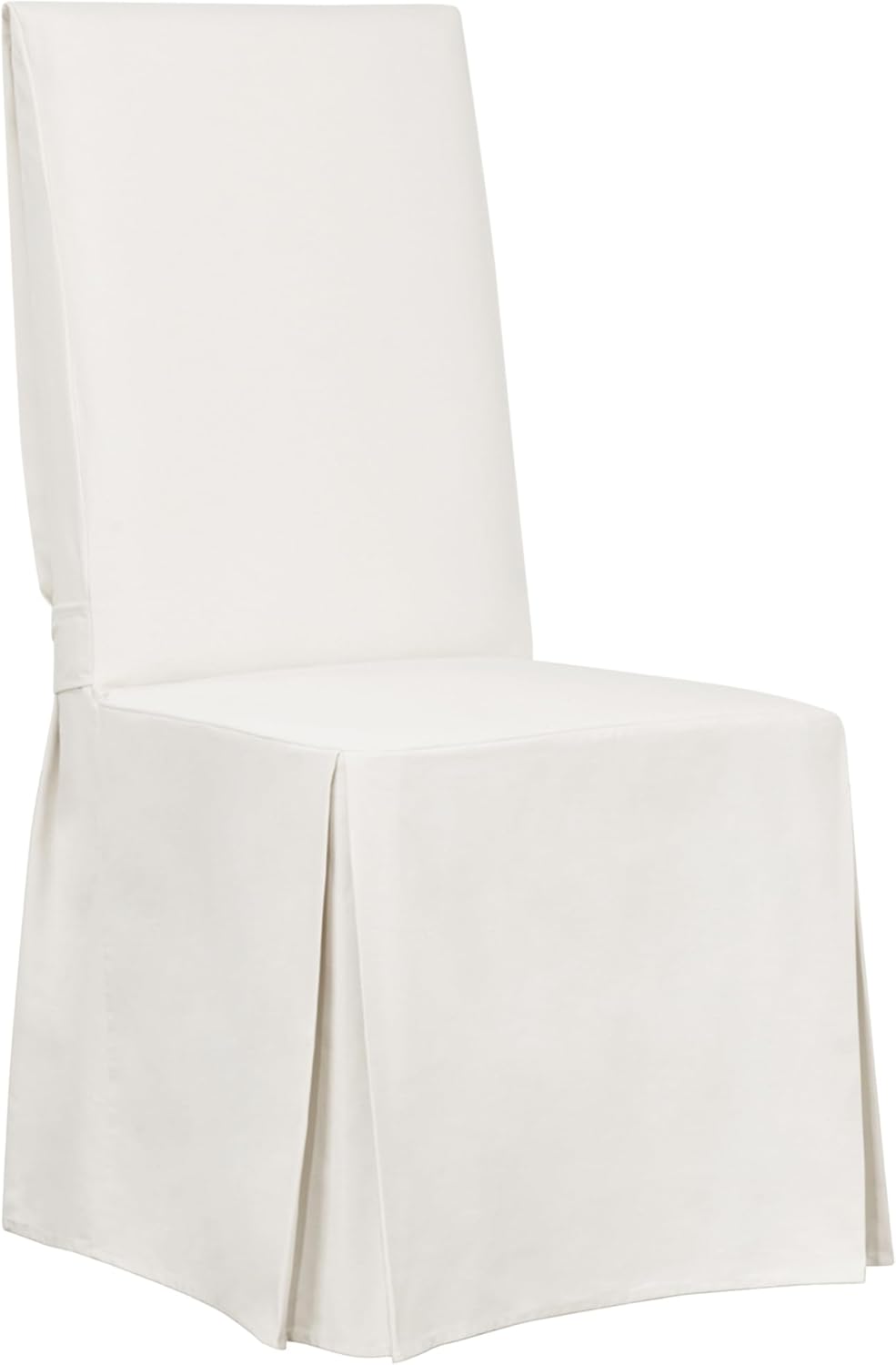 White Solid Cotton Dining Chair Slipcover X866226