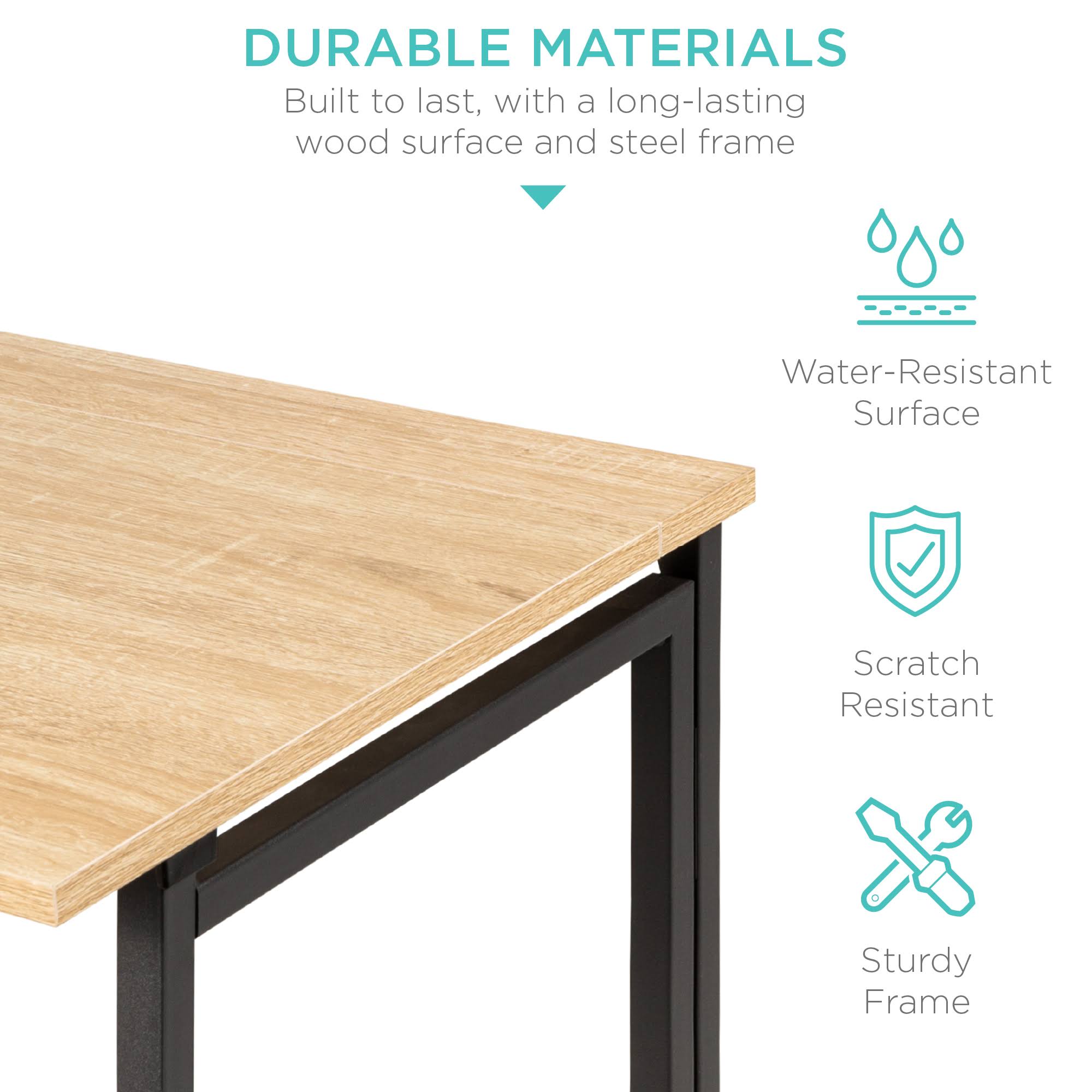 Black 42in Folding Drop Leaf Desk with Wood Table Top R562484