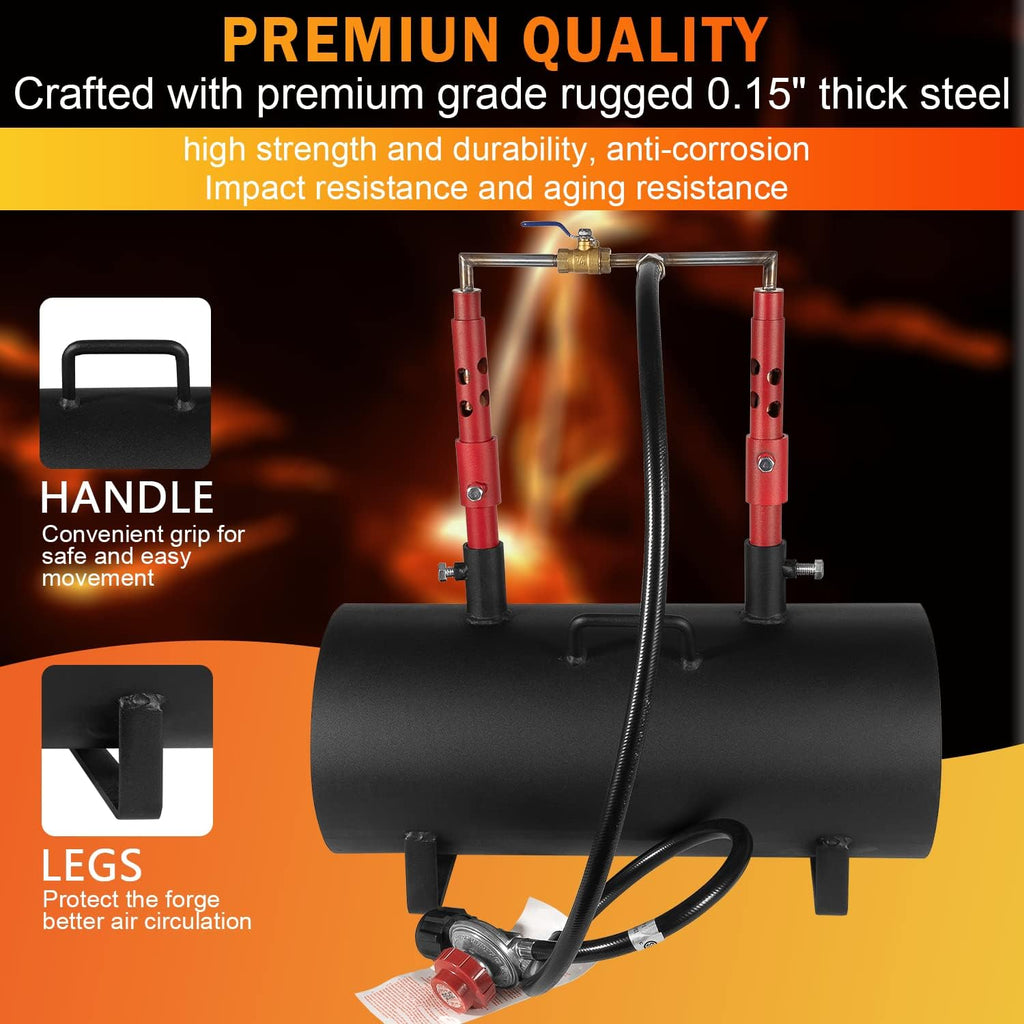 Double Burner Portable Propane Forge 19" x 6.75 x 3.5" T19545