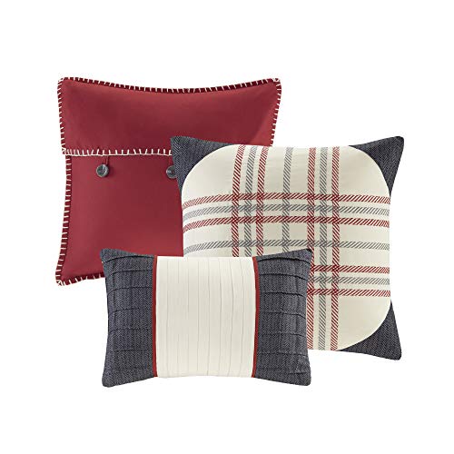 Red King 7 Piece Down Alternative Comforter Set W289