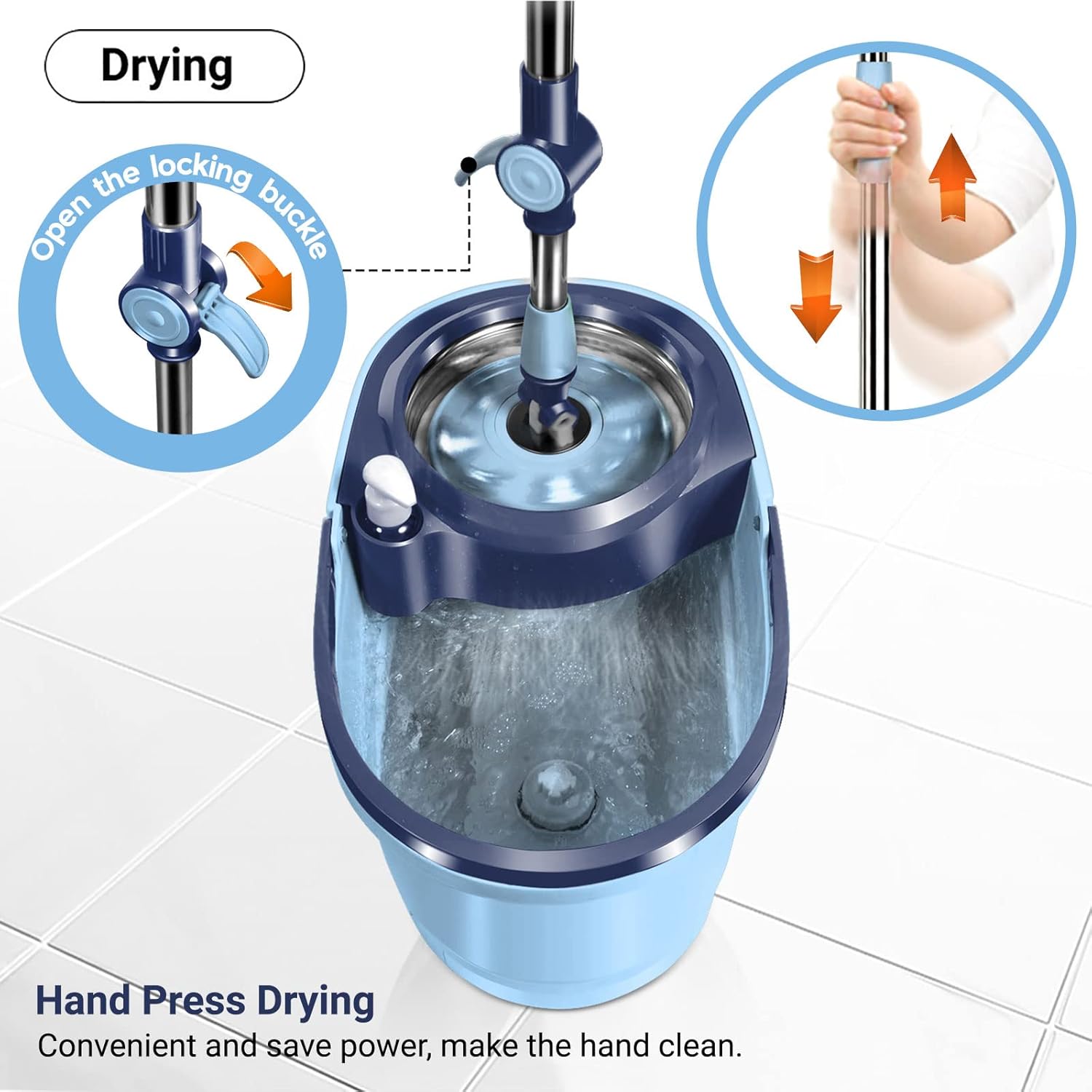 Spin Mop and Bucket with Wringer and Foot Pedal R715845