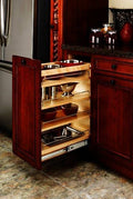 28cm Pull-Out Wood Base Cabinet Organiser with Soft-Close Slides N153