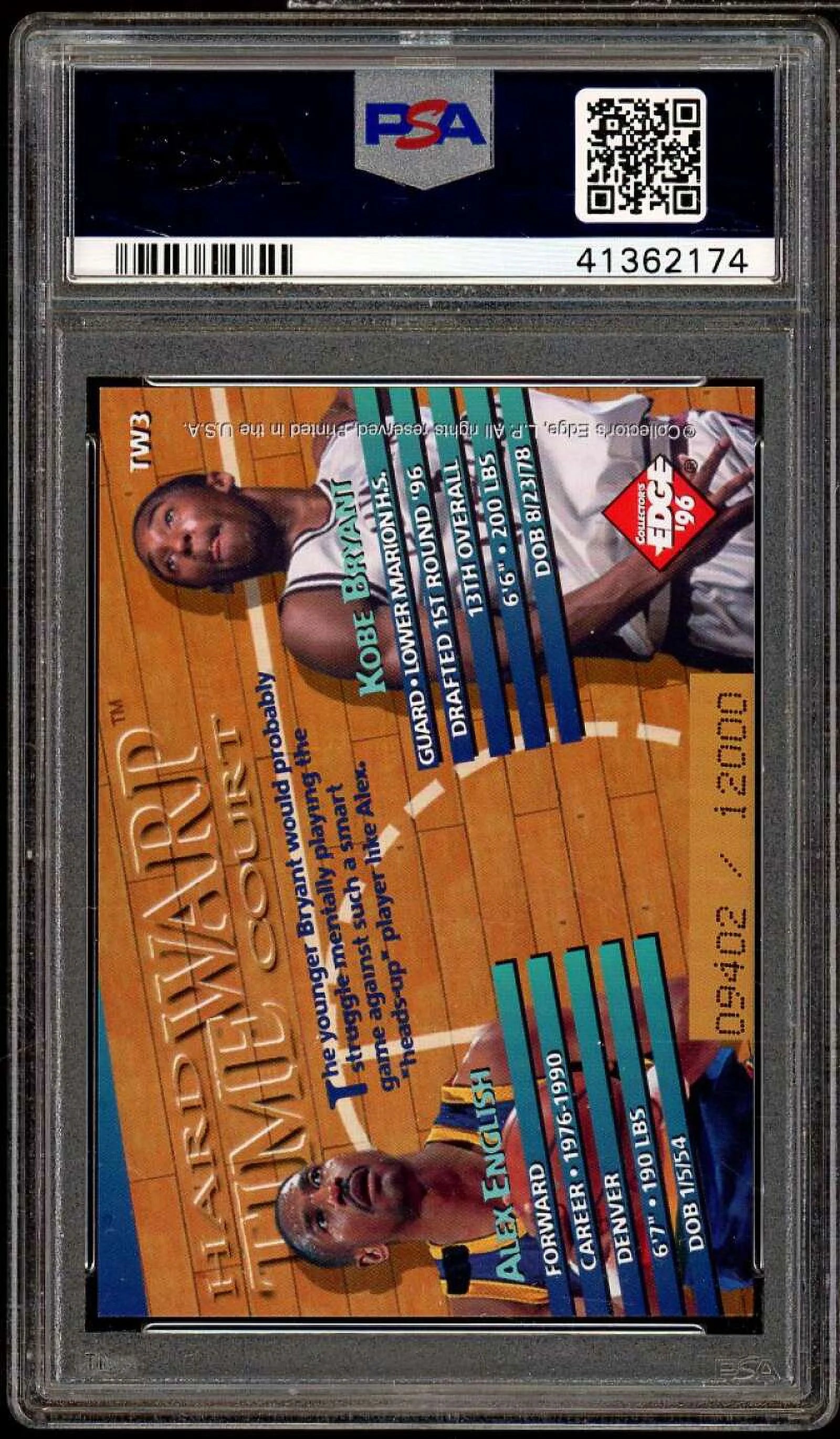 1996 Kobe Bryant Rookie Card PSA 10 K711940