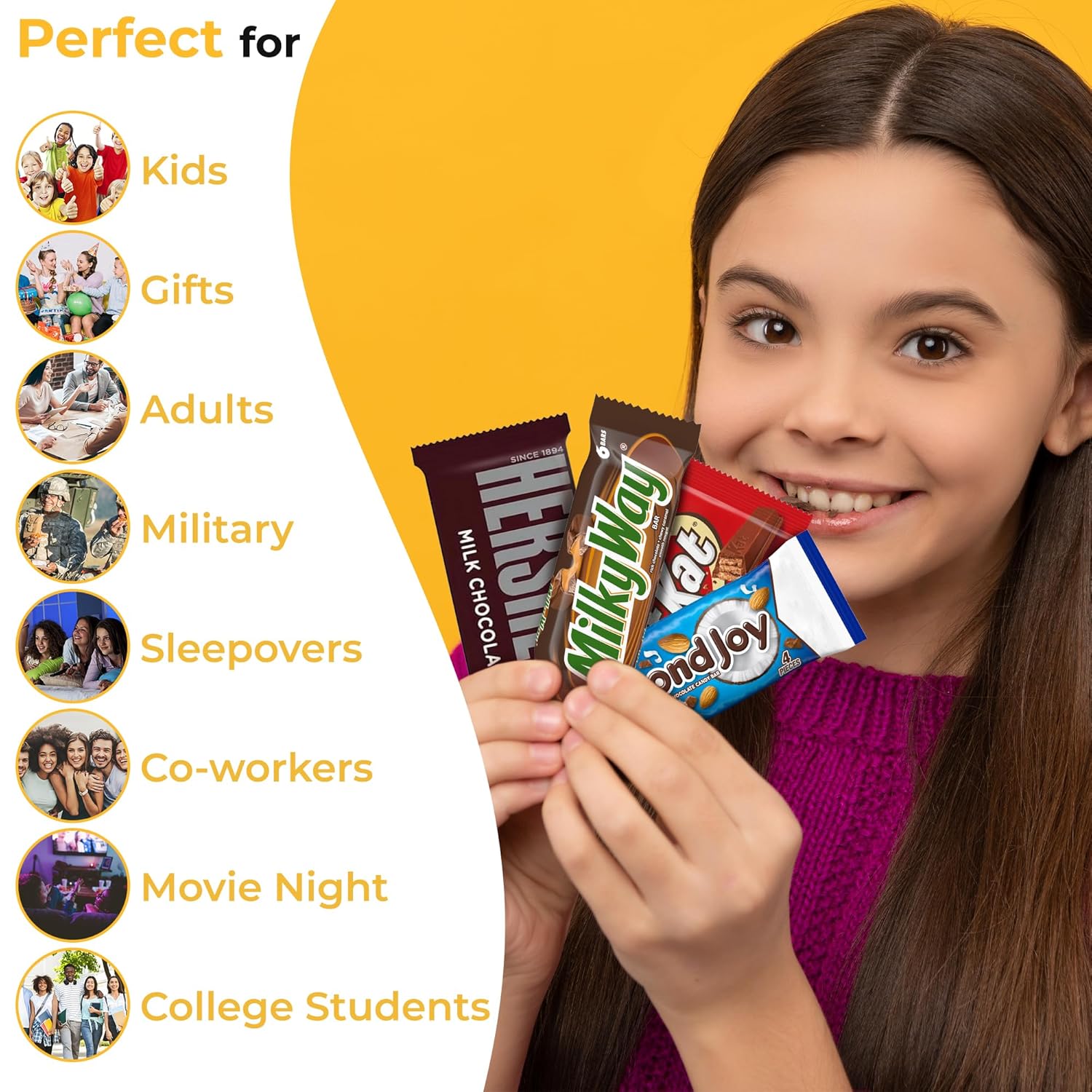 50 Fun Size Chocolate Candy Variety Pack D729