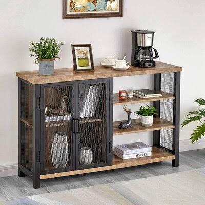 Industrial Bar Cabinet with Doors L705