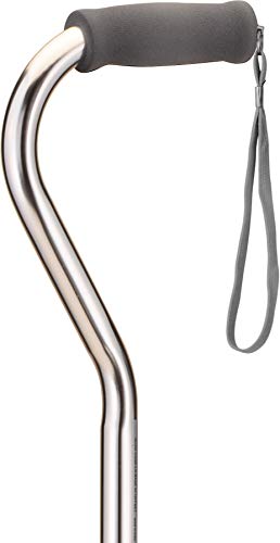 Large Base Offset Silver Quad Cane U9047