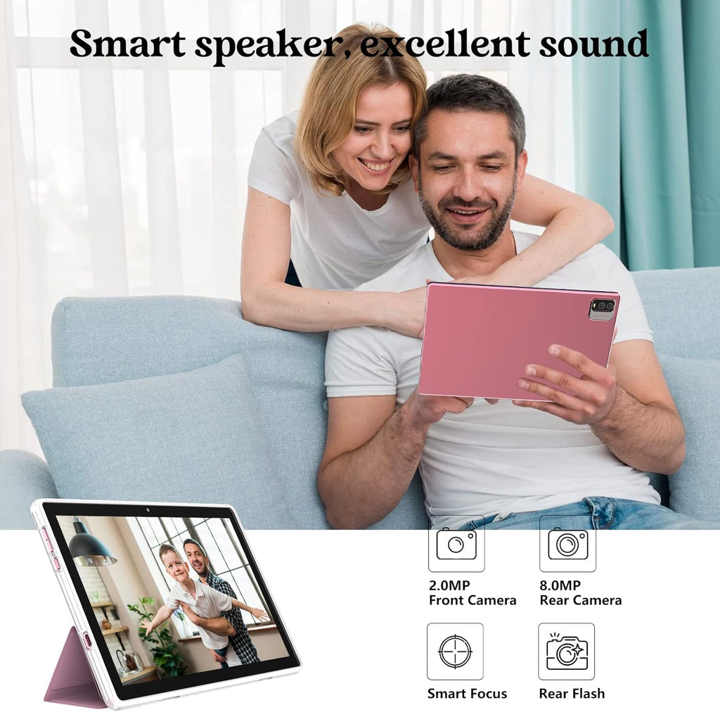 10.1" Android 13 Tablet 64GB+8GB RAM Pink G366