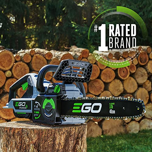 16-Inch 56-Volt Cordless Chainsaw Bundle with Bar Oil and Charger E3830