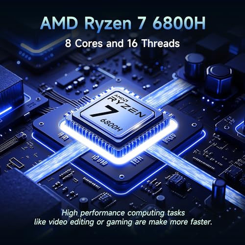 17.3" IPS FHD Gaming Laptop, 8 Cores AMD Ryzen 7 6800H 16GB DDR5 RAM 1TB SSD AMD Radeon 680M GPU with Backlit Keyboard O14088