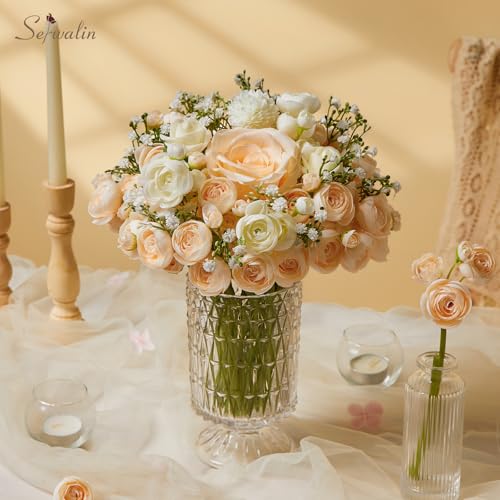 18 Pcs Artificial Silk Ranunculus Bouquet Wine Red S54964